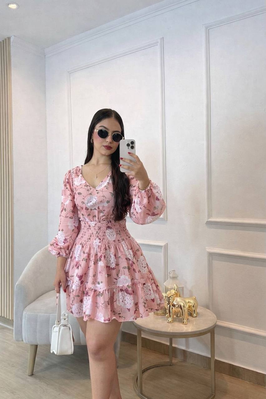 VESTIDO FLOR ROSAL